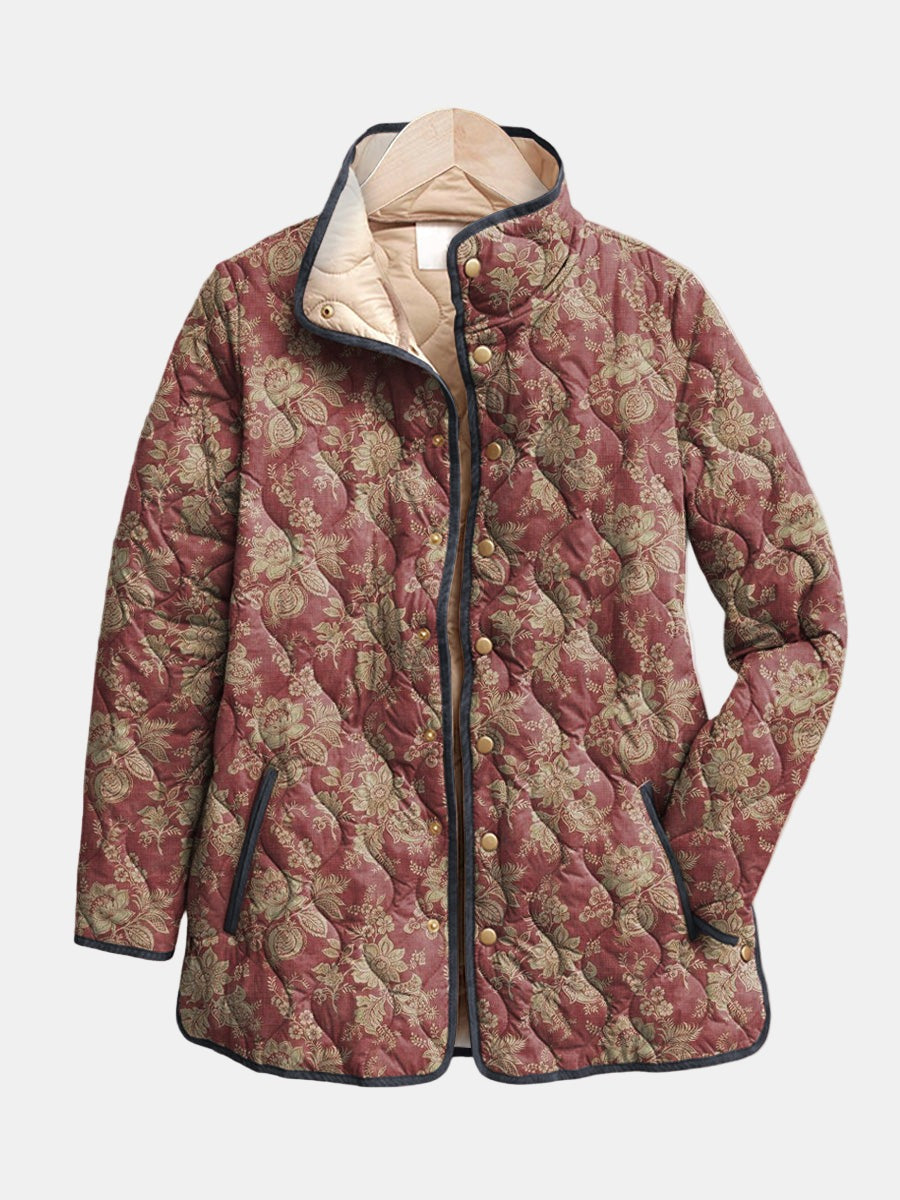 Amaya | Cozy Floral Quilted Jacket