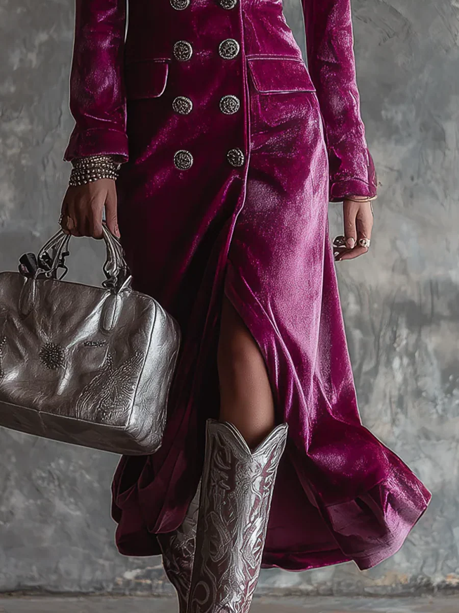 Vera – Velvet Blazer Maxi Dress