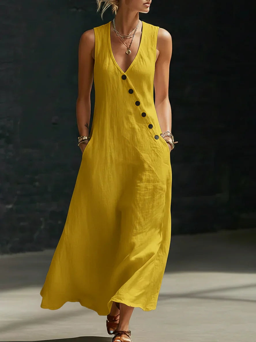 Soleira™ | Button-Up Maxi Dress