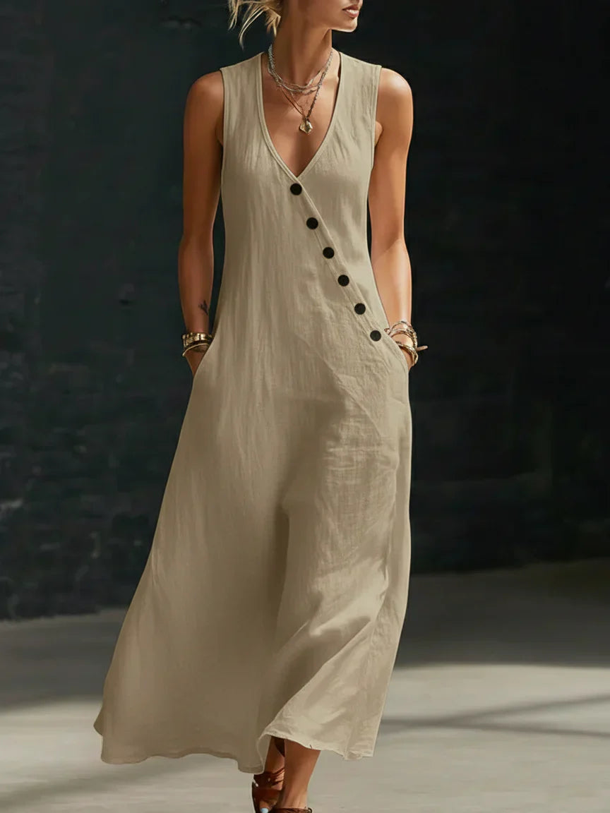 Soleira™ | Button-Up Maxi Dress