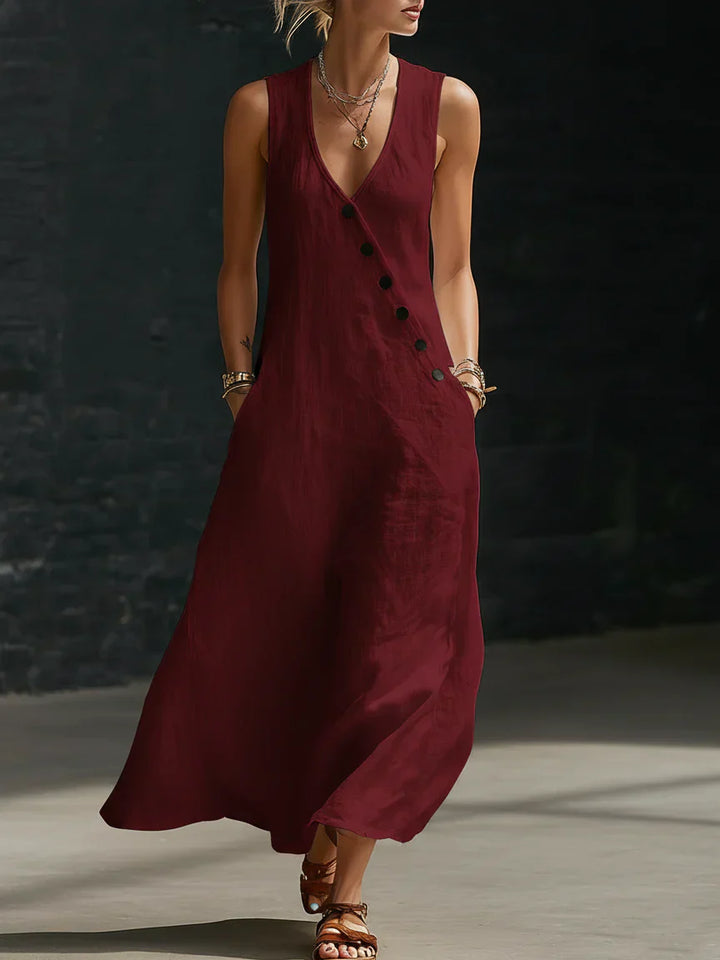 Soleira™ | Button-Up Maxi Dress