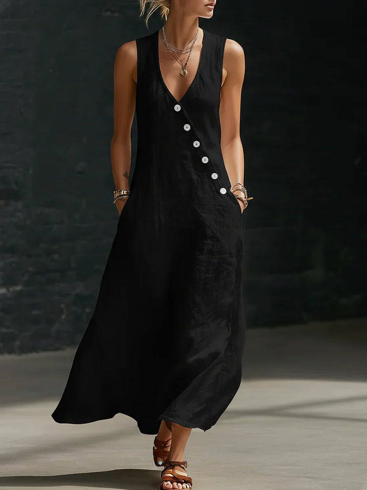 Soleira™ | Button-Up Maxi Dress