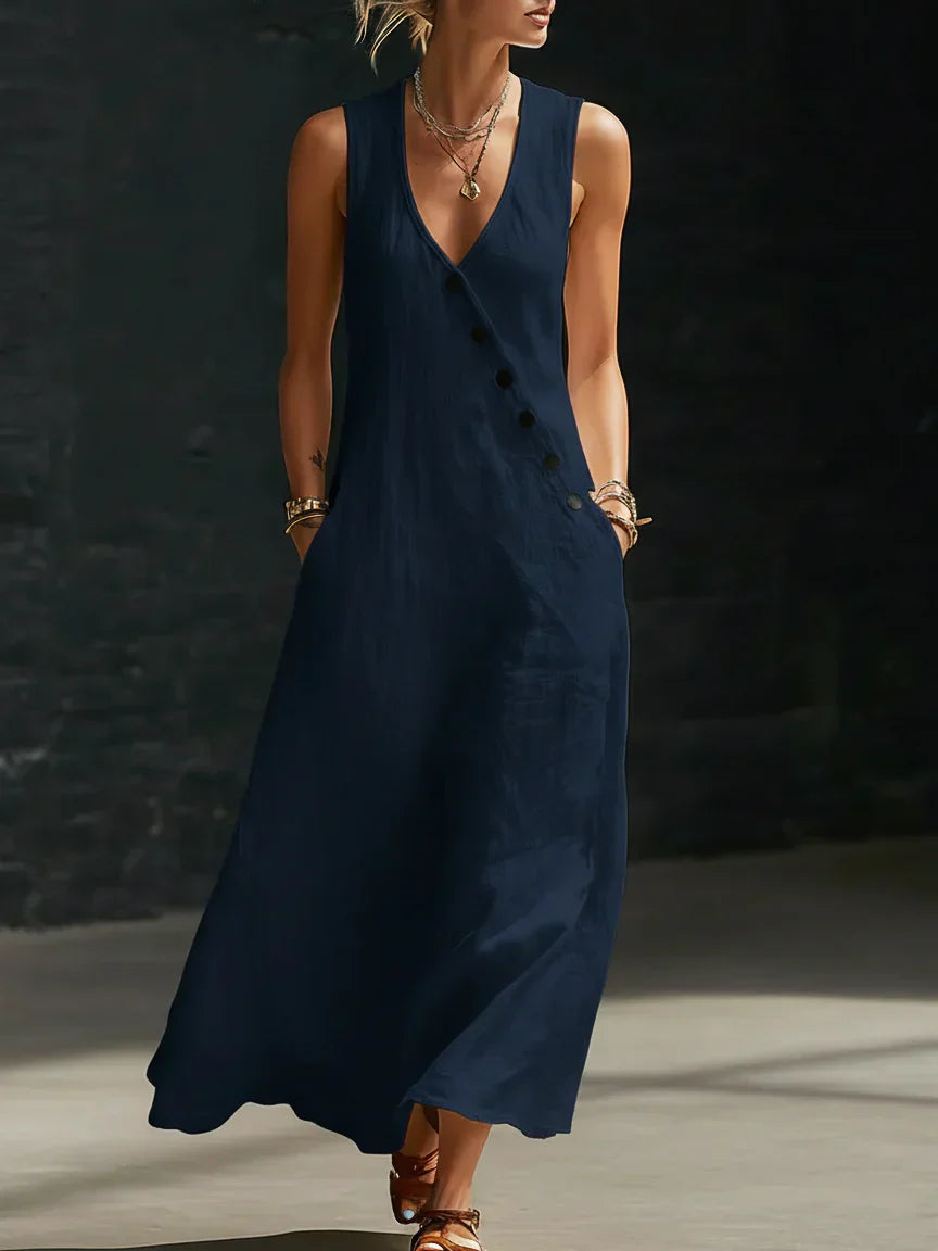 Soleira™ | Button-Up Maxi Dress