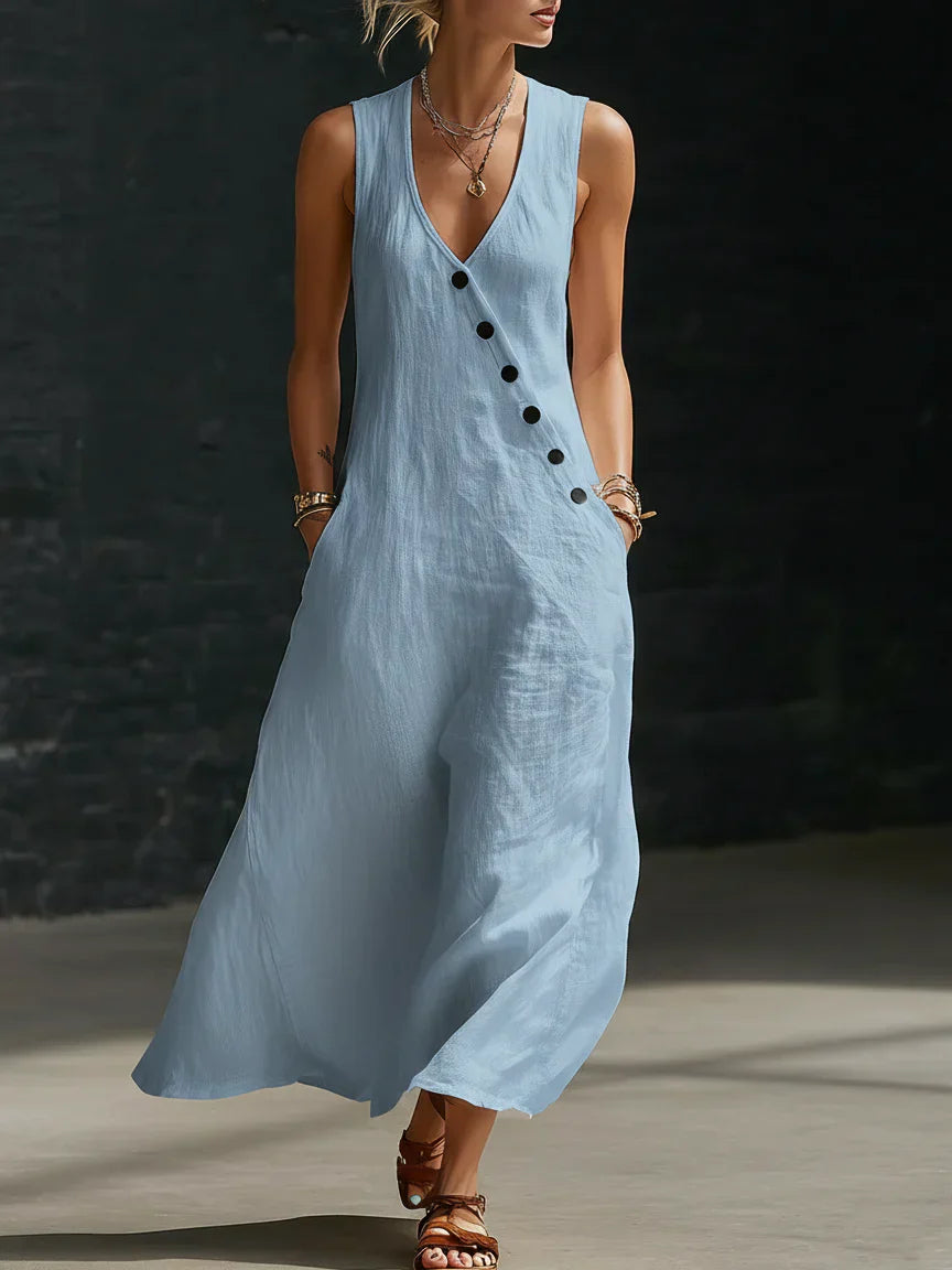 Soleira™ | Button-Up Maxi Dress
